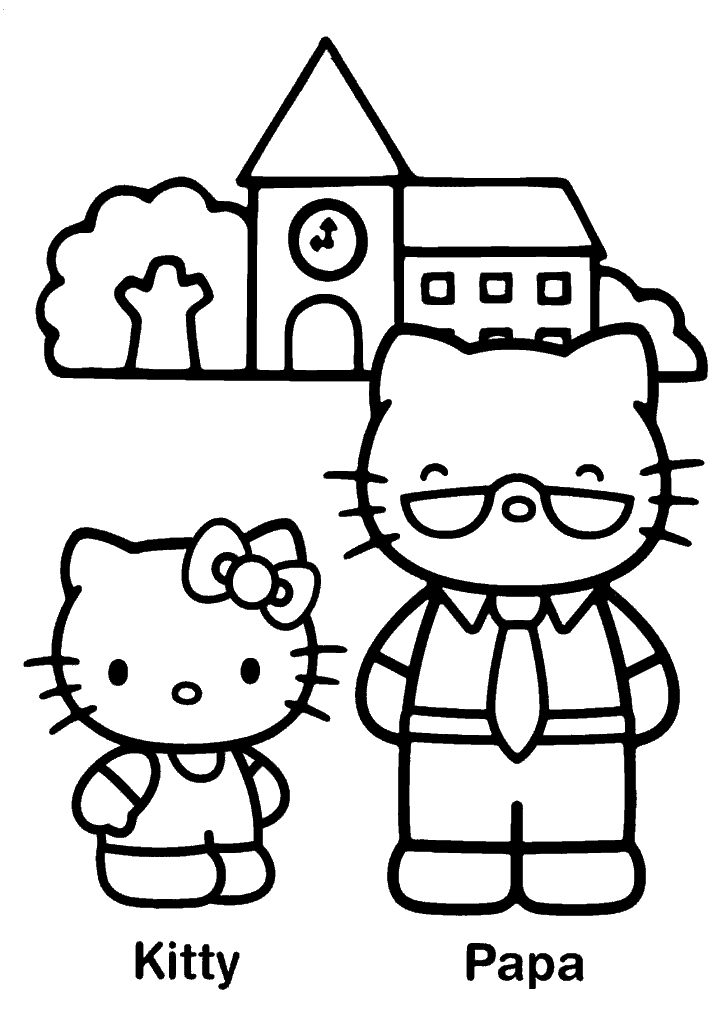 hello kitty para colorir