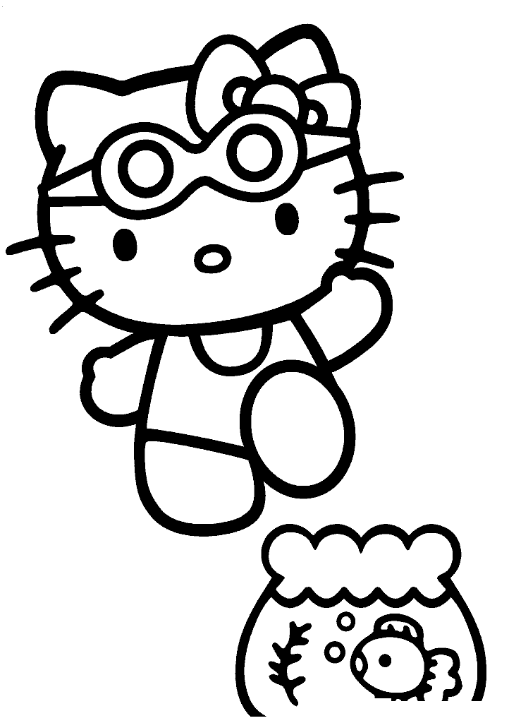 hello kitty para colorir