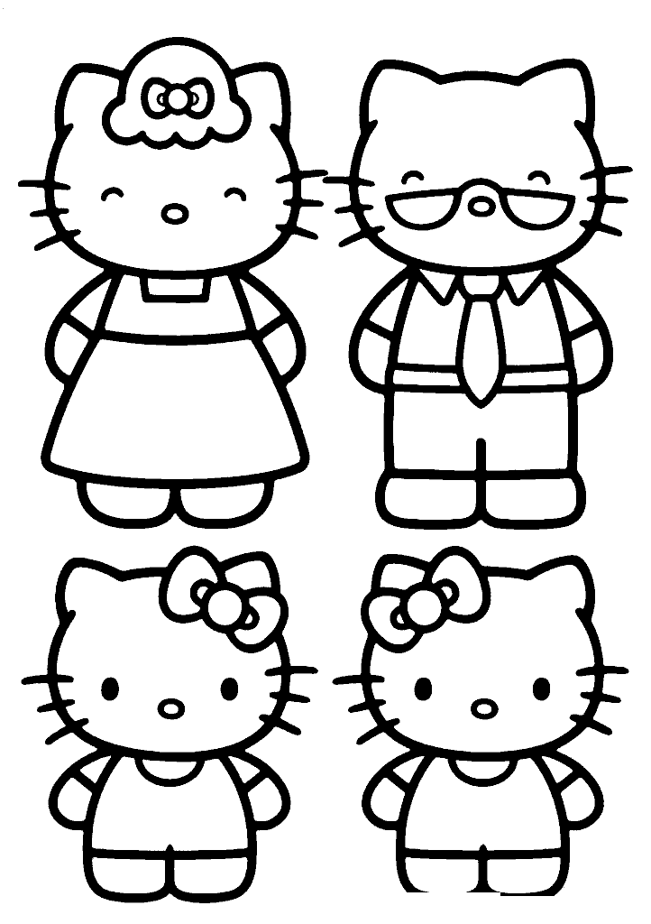 hello kitty para colorir