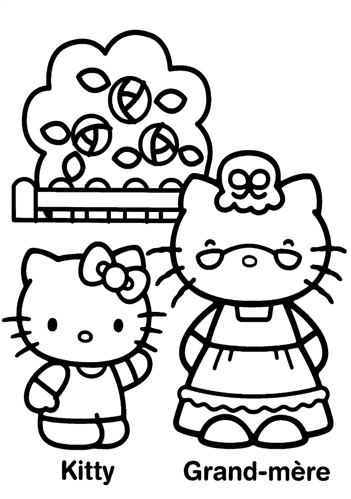 hello kitty para colorir