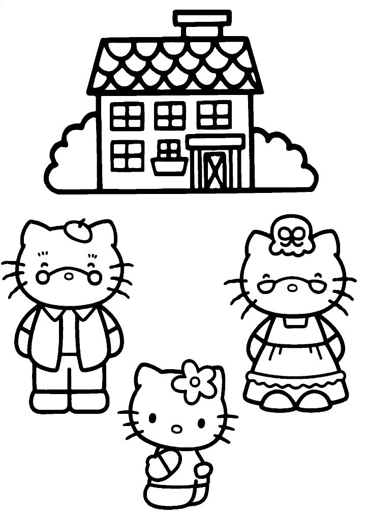 hello kitty para colorir