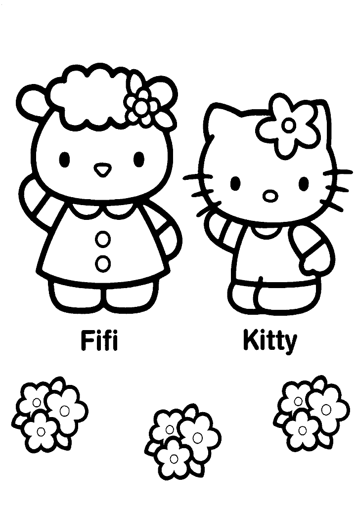 hello kitty para colorir