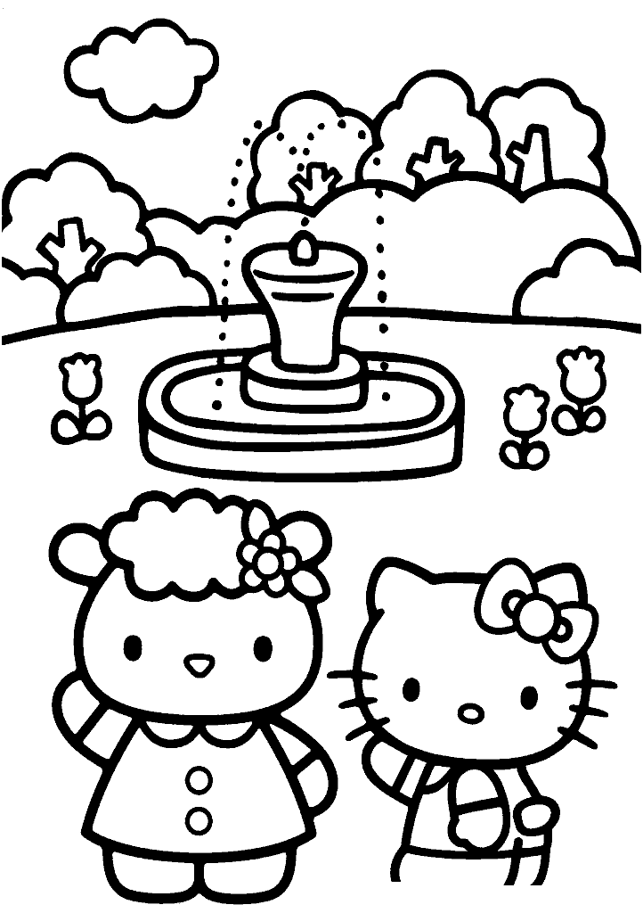hello kitty para colorir