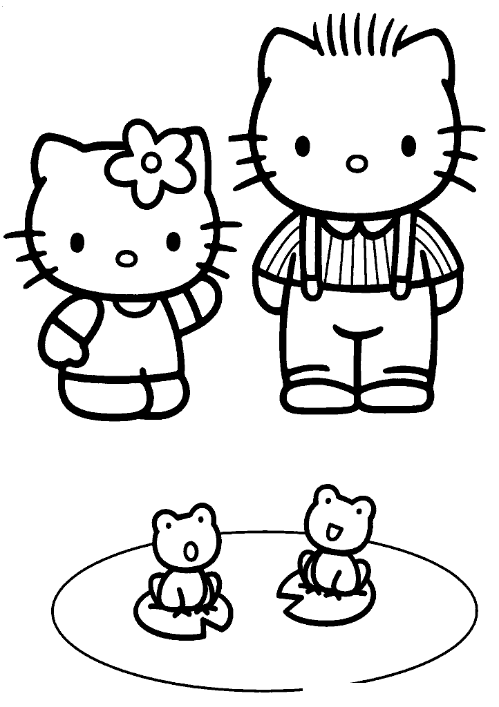 hello kitty para colorir