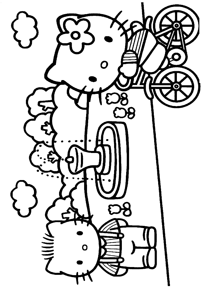 hello kitty para colorir