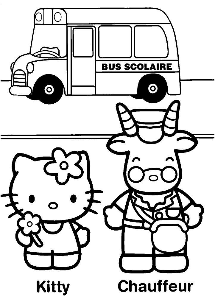 hello kitty para colorir