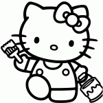 hello kitty para colorir