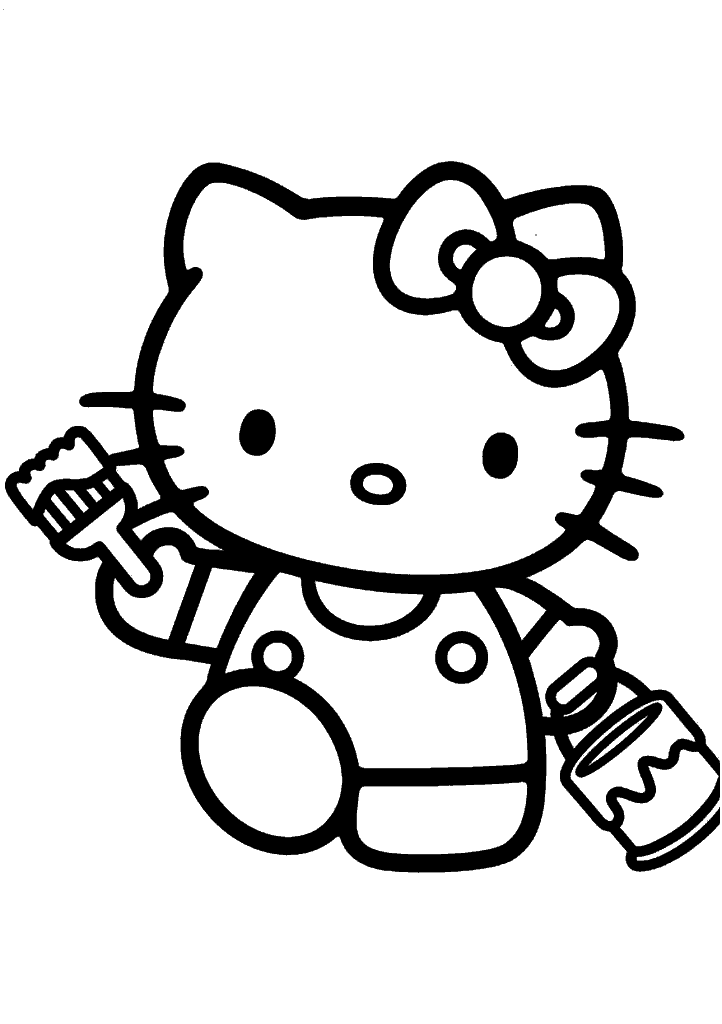 hello kitty para colorir