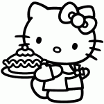 hello kitty para colorir