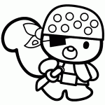 hello kitty para colorir