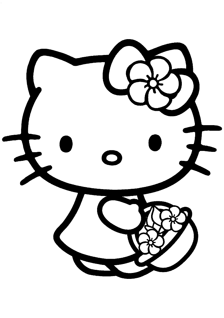 hello kitty para colorir