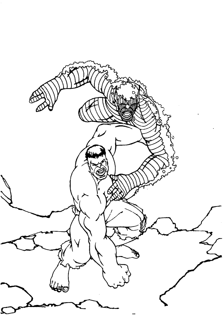 hulk para colorir