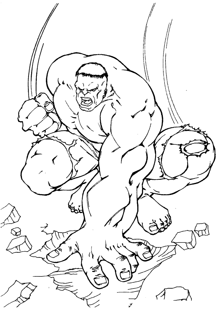 hulk para colorir