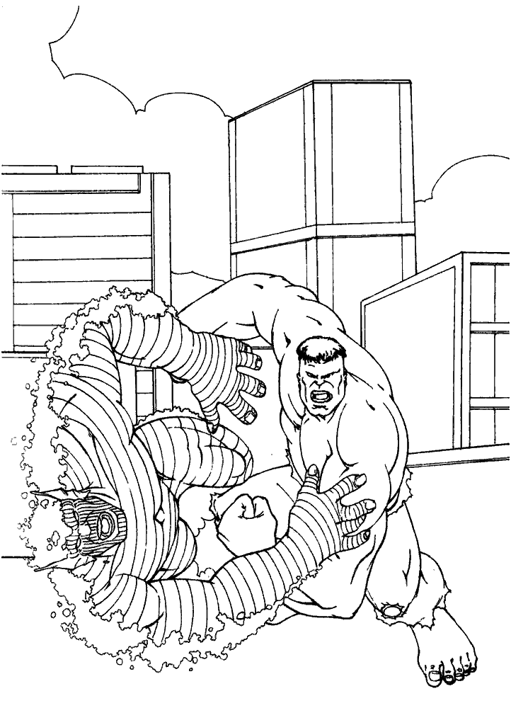 hulk para colorir