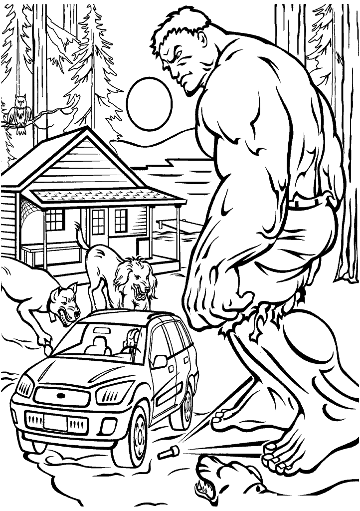 hulk para colorir