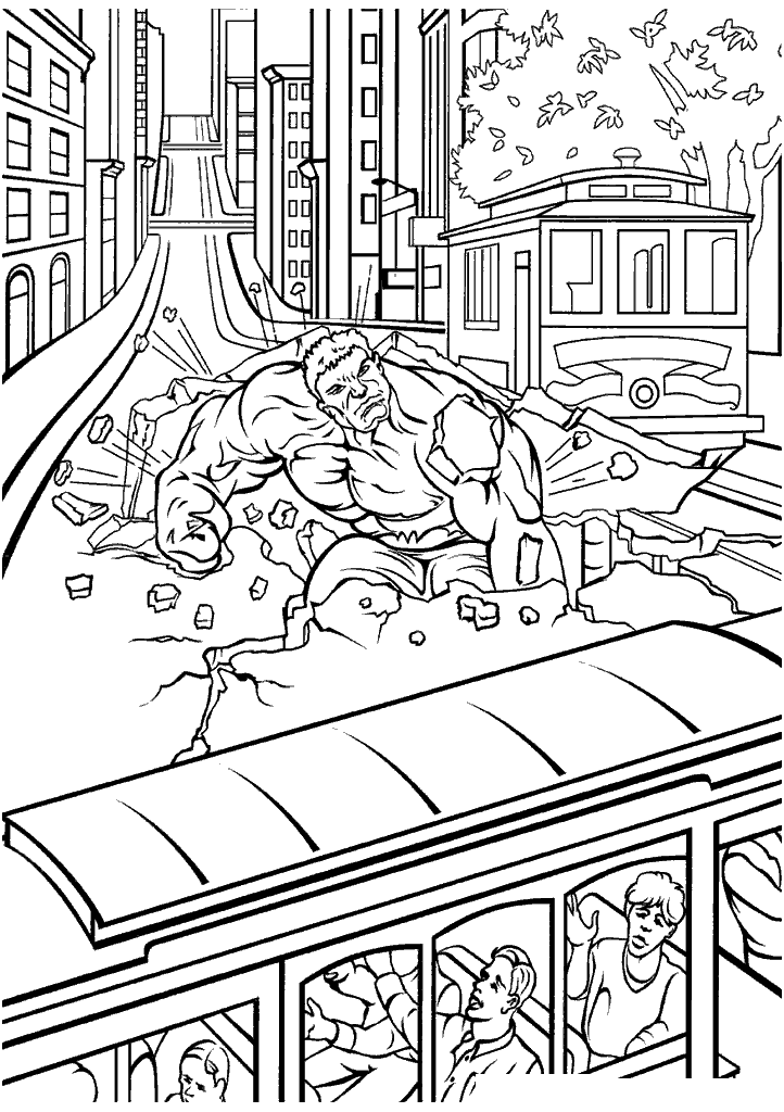 hulk para colorir