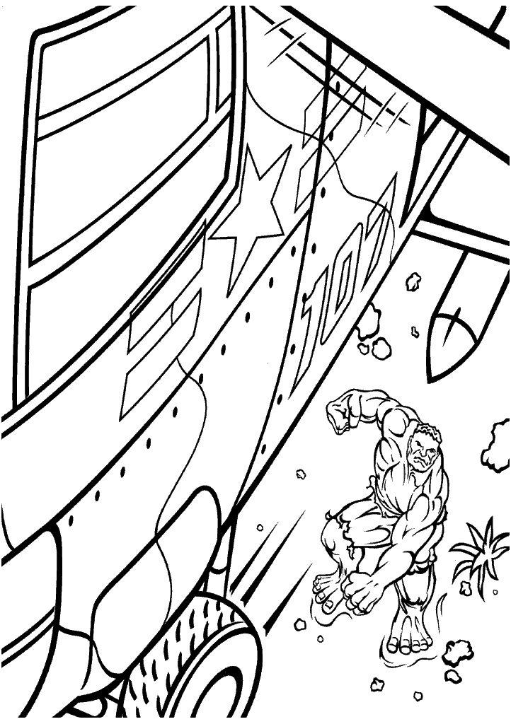 hulk para colorir