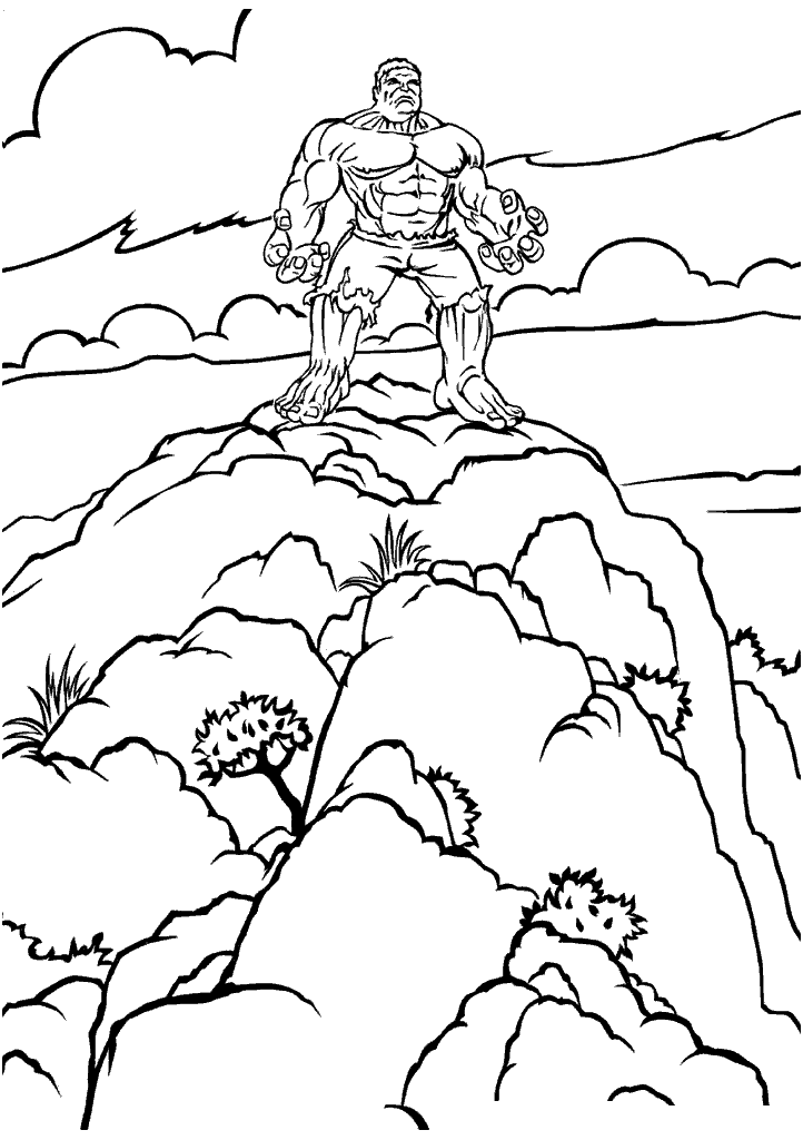 hulk para colorir