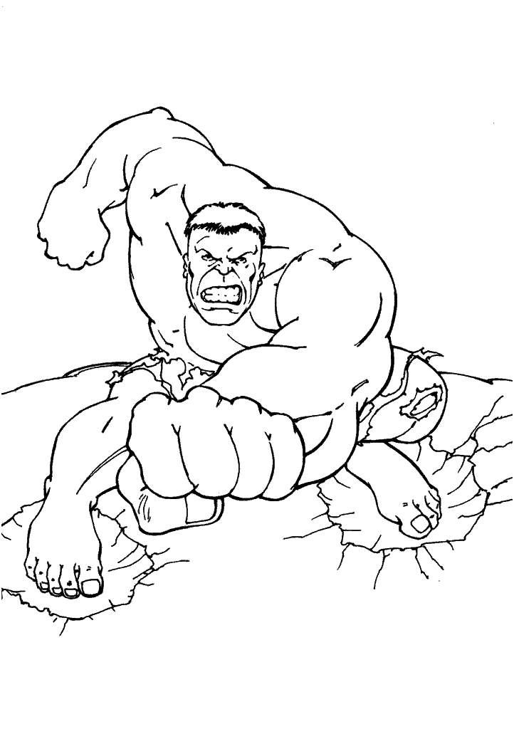 hulk para colorir