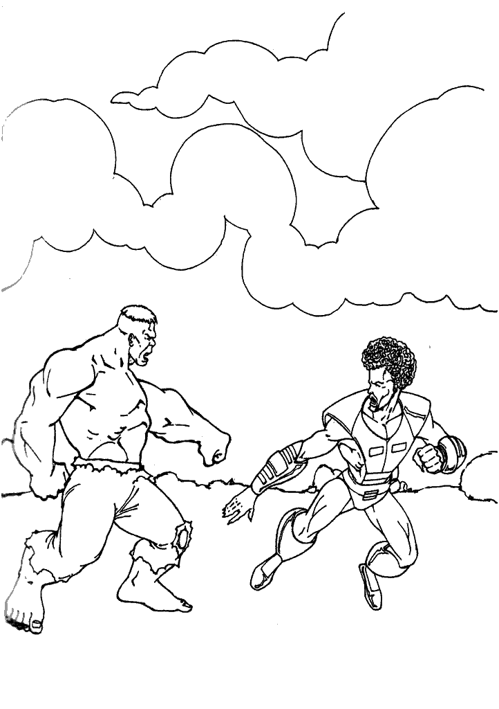 hulk para colorir