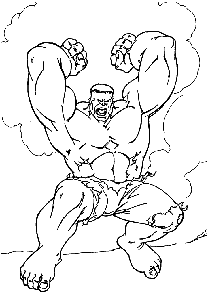 hulk para colorir