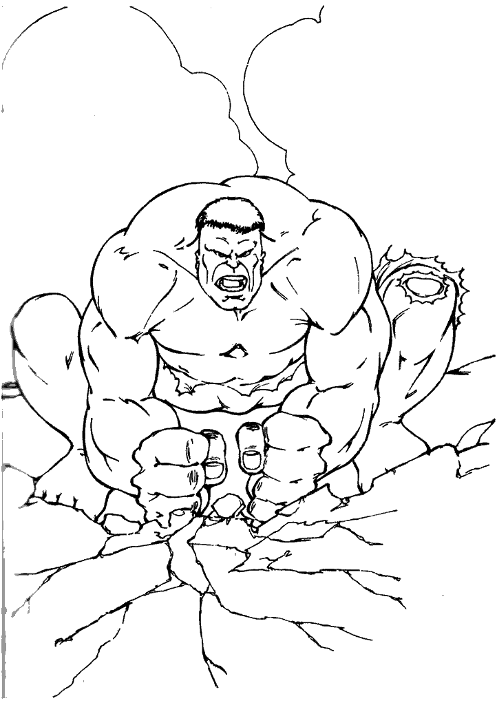 hulk para colorir