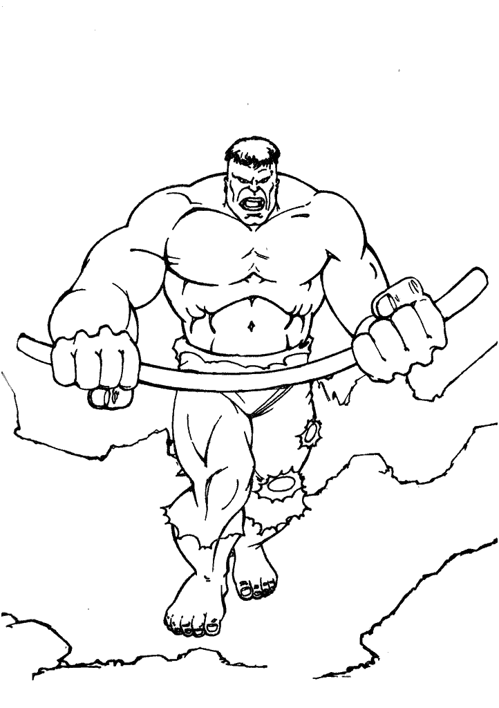 hulk para colorir