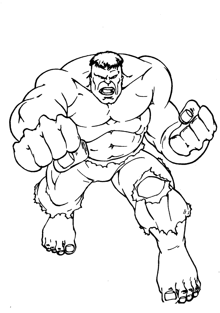 hulk para colorir