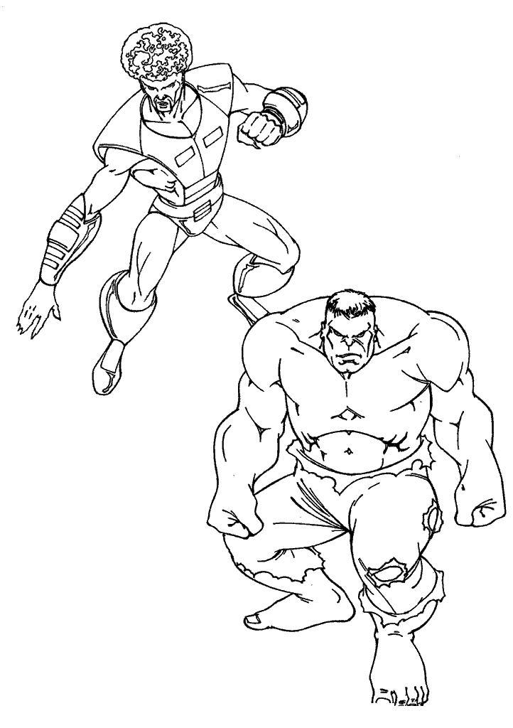 hulk para colorir