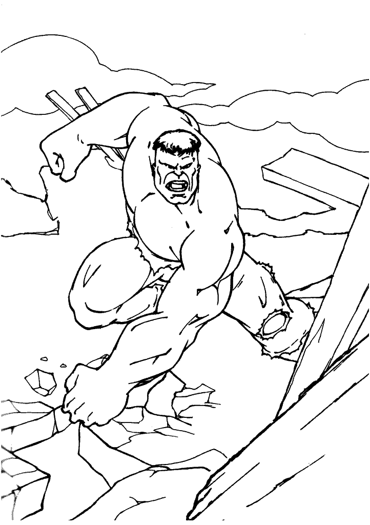hulk para colorir