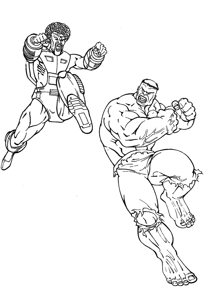 hulk para colorir