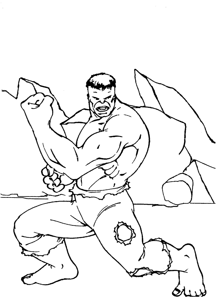 hulk para colorir