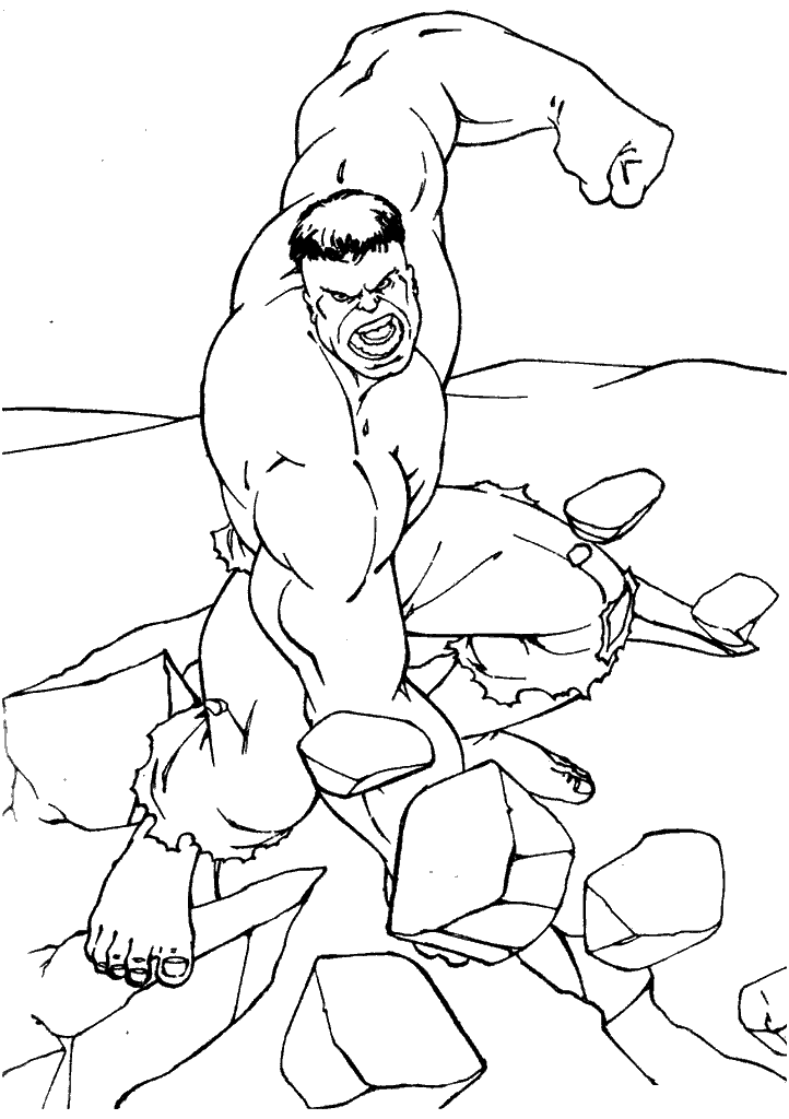 hulk para colorir