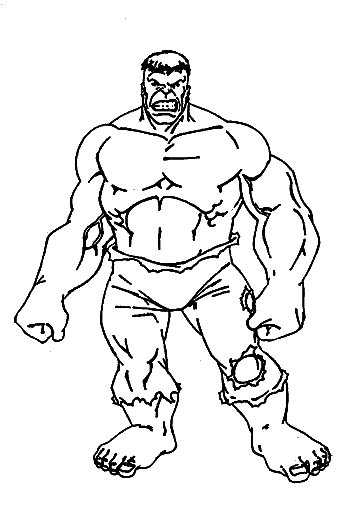 hulk para colorir