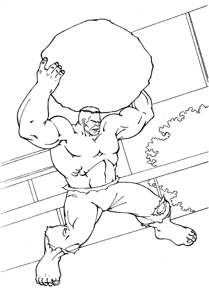 hulk para colorir