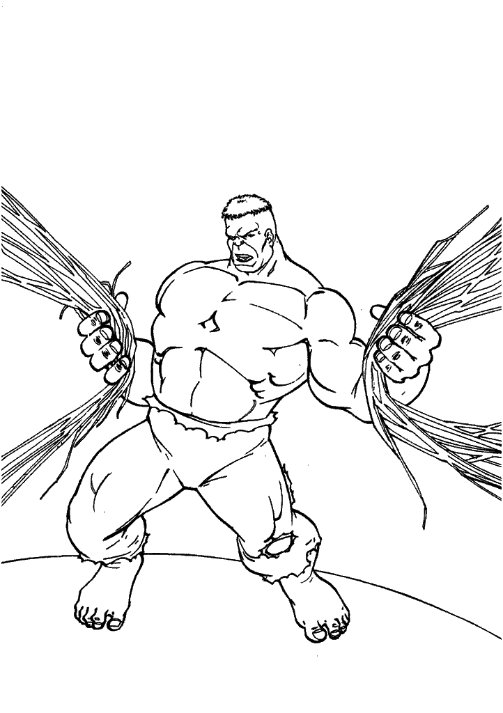 hulk para colorir