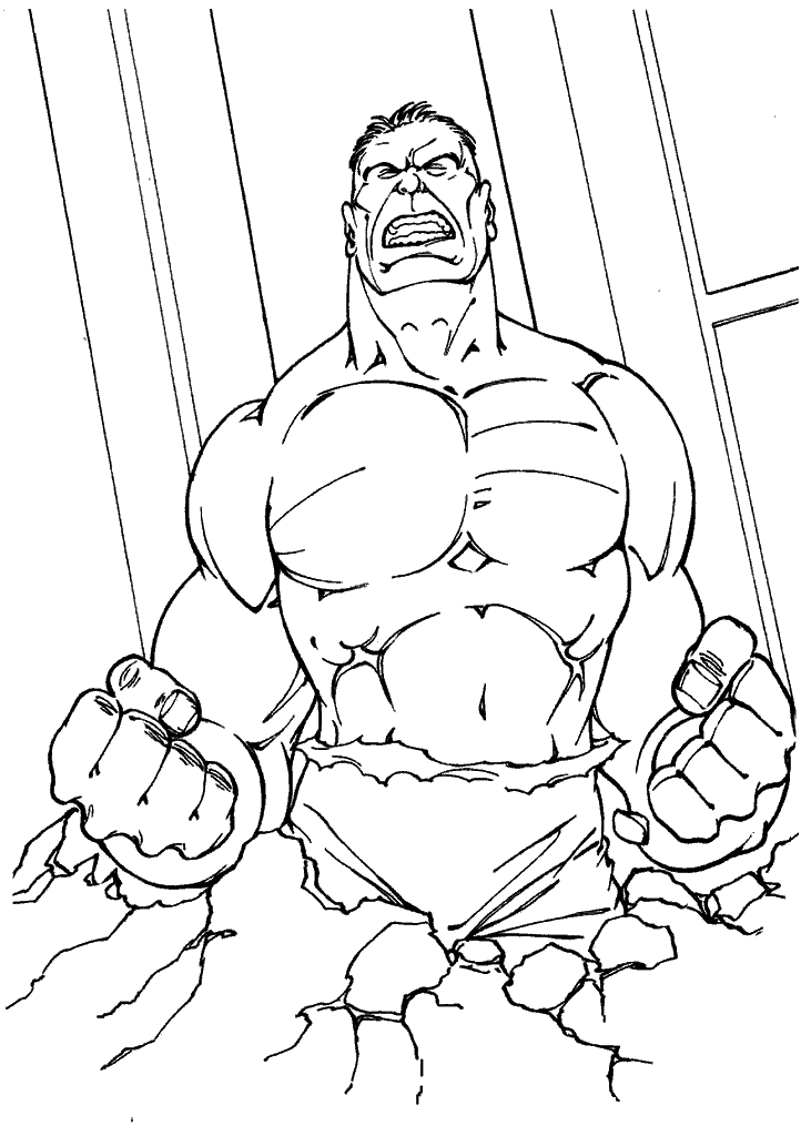 hulk para colorir