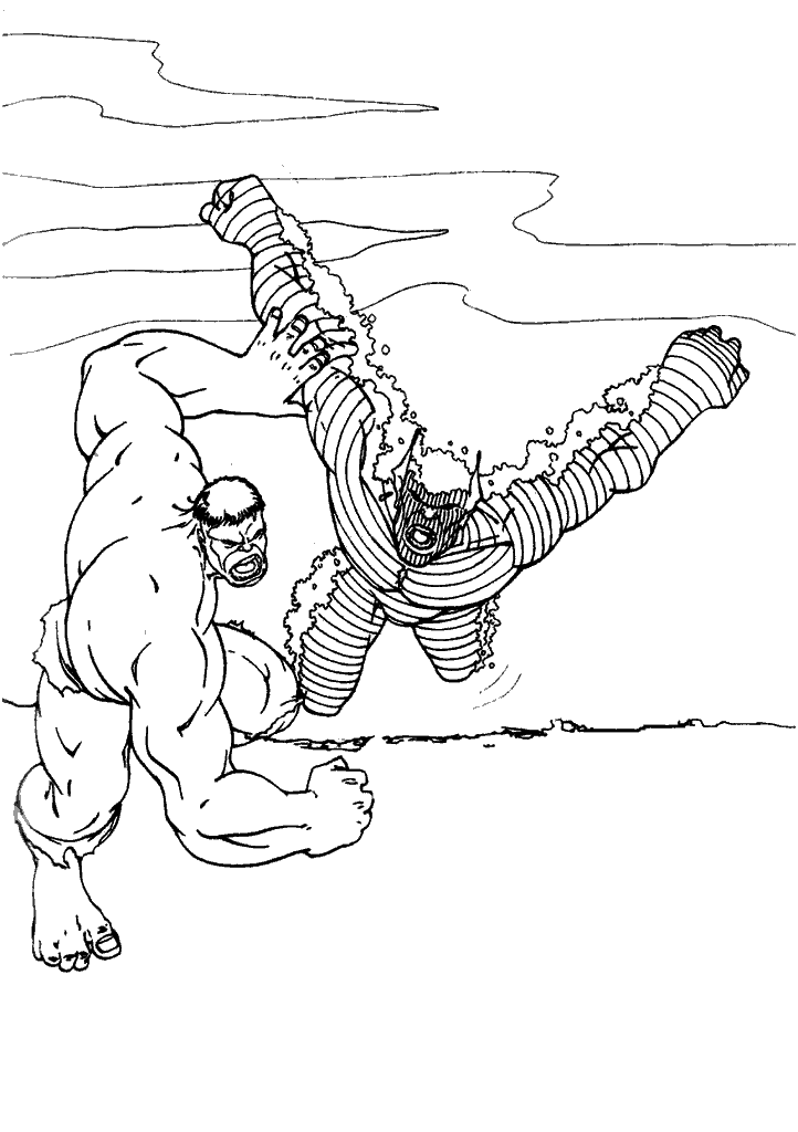 hulk para colorir