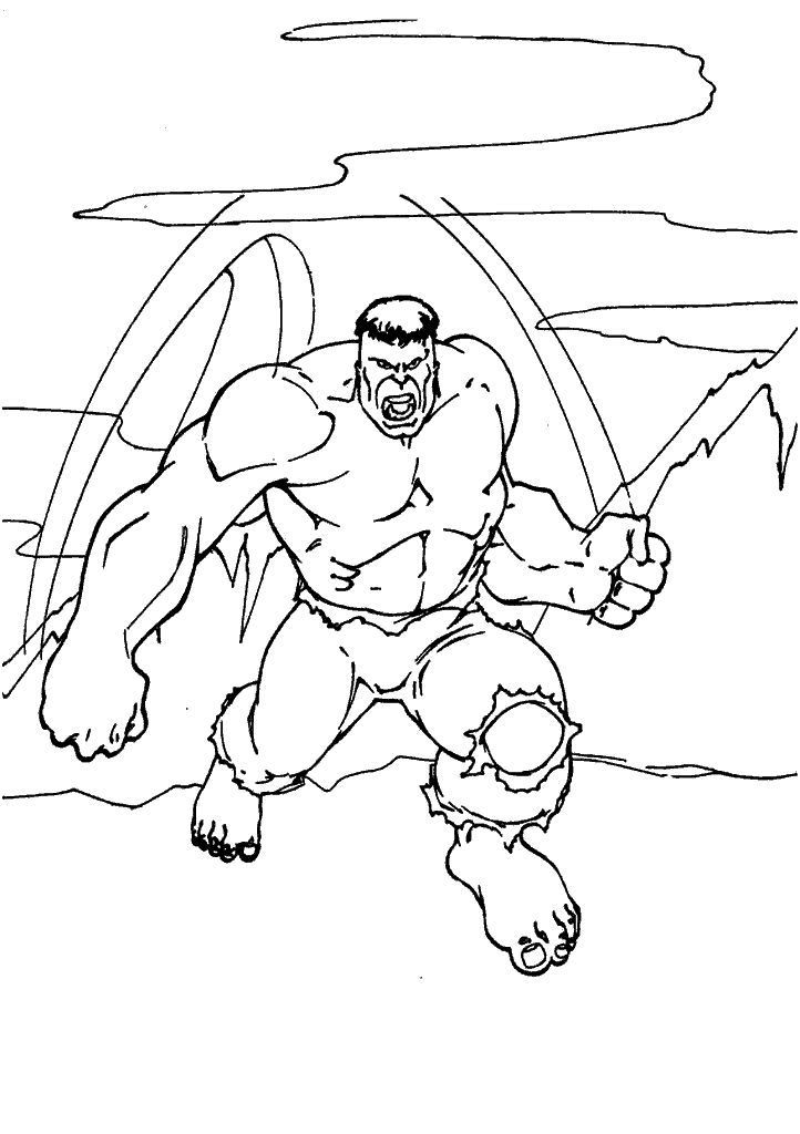 hulk para colorir