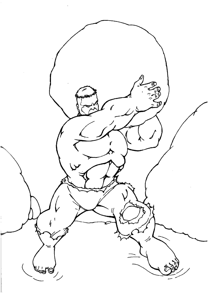 hulk para colorir