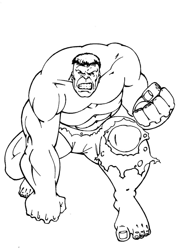 hulk para colorir