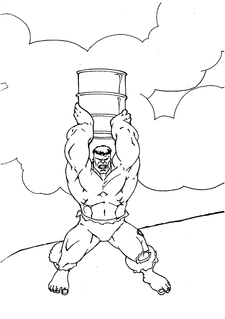 hulk para colorir