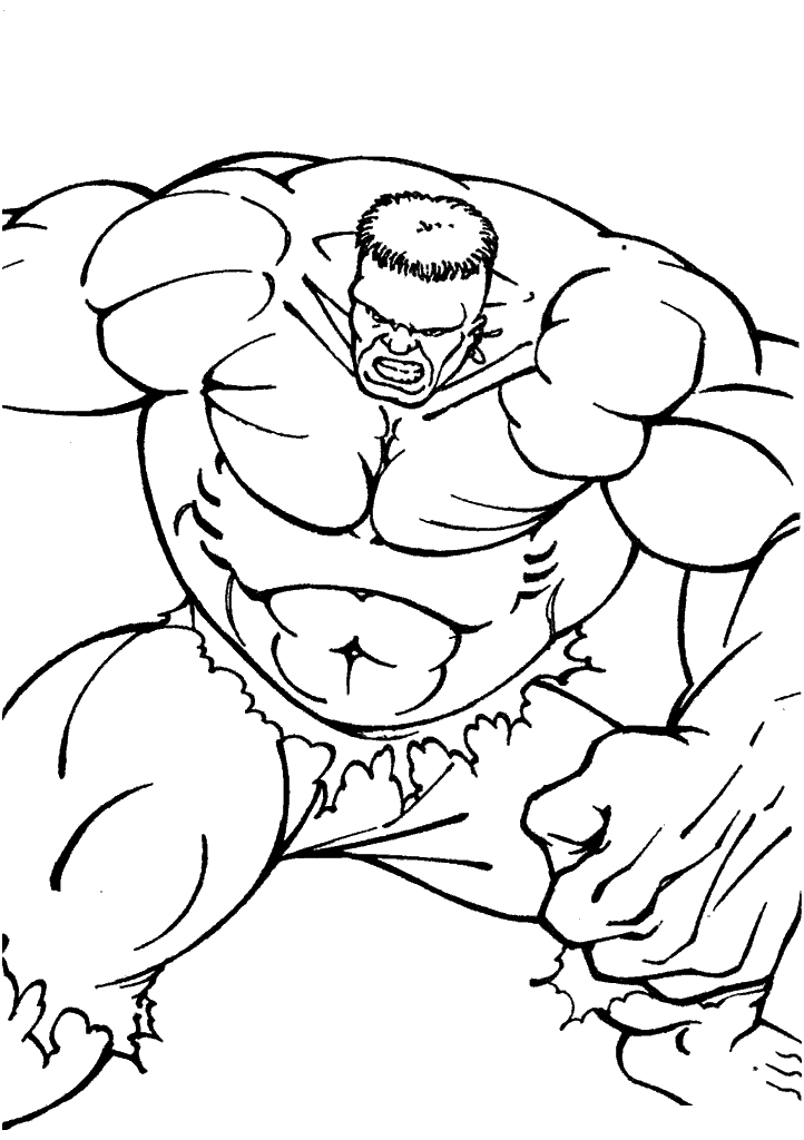 hulk para colorir