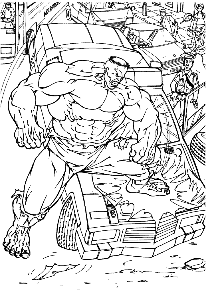 hulk para colorir