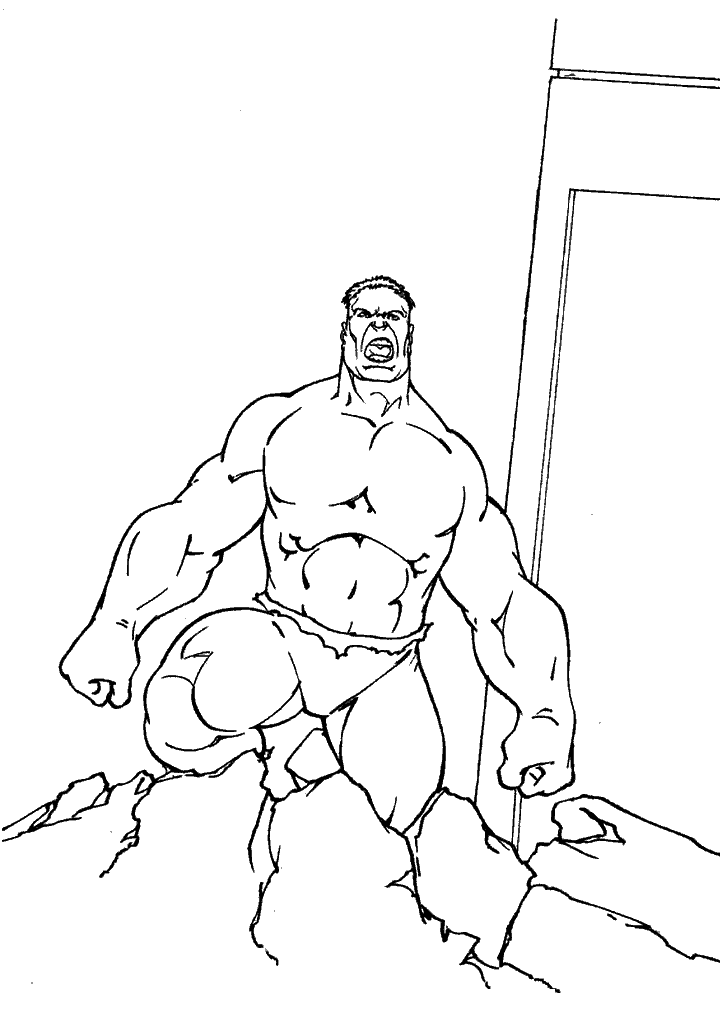 hulk para colorir