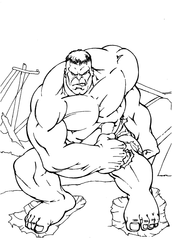 hulk para colorir