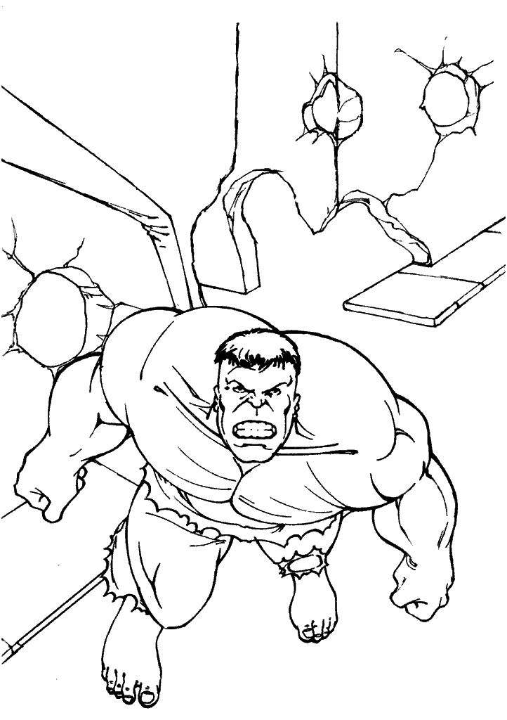 hulk para colorir