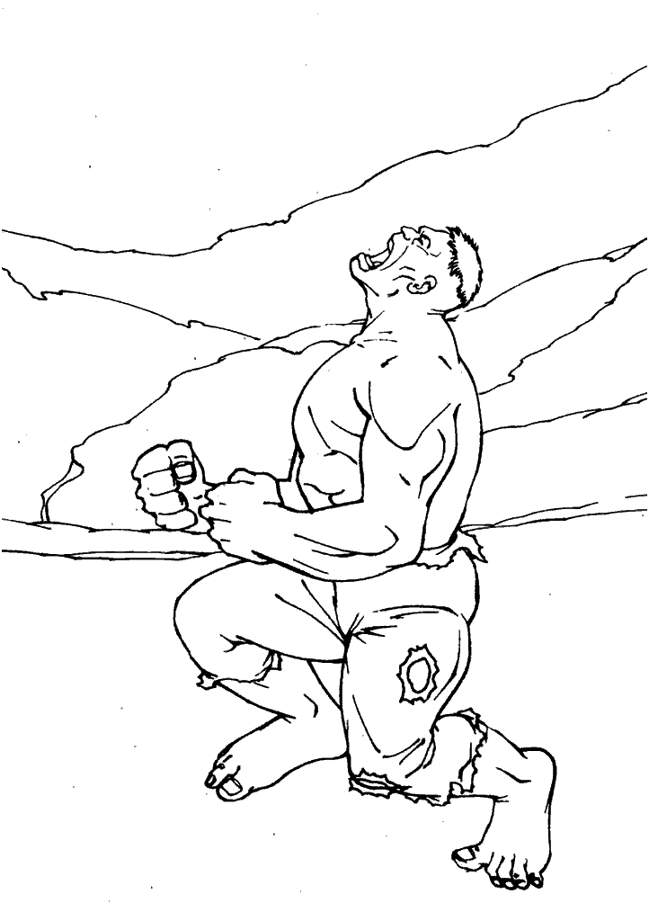hulk para colorir