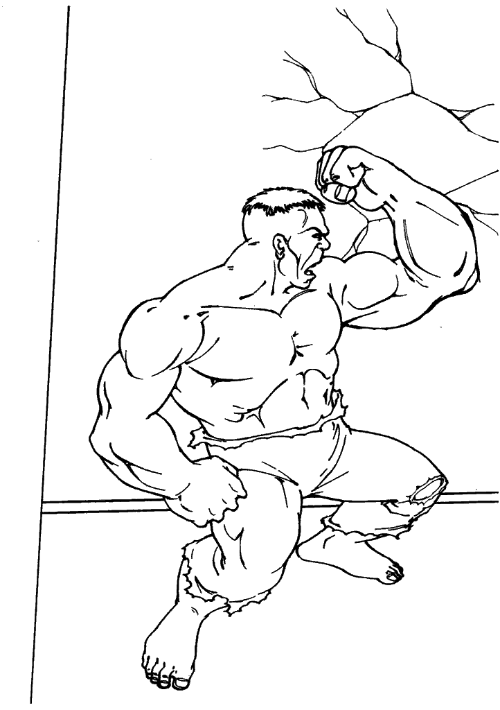 hulk para colorir
