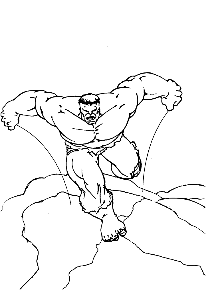 hulk para colorir